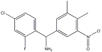 (4-chloro-2-fluorophenyl)(3,4-dimethyl-5-nitrophenyl)methanamine Structure