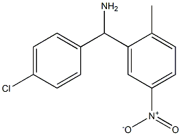 (4-chlorophenyl)(2-methyl-5-nitrophenyl)methanamine 구조식 이미지