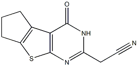 (4-oxo-3,5,6,7-tetrahydro-4H-cyclopenta[4,5]thieno[2,3-d]pyrimidin-2-yl)acetonitrile 구조식 이미지