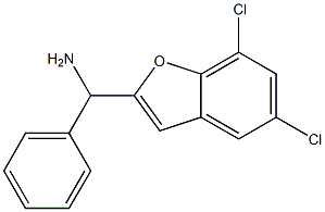 (5,7-dichloro-1-benzofuran-2-yl)(phenyl)methanamine 구조식 이미지