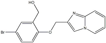 (5-bromo-2-{imidazo[1,2-a]pyridin-2-ylmethoxy}phenyl)methanol 구조식 이미지