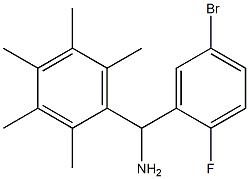 (5-bromo-2-fluorophenyl)(2,3,4,5,6-pentamethylphenyl)methanamine Structure