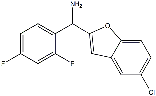 (5-chloro-1-benzofuran-2-yl)(2,4-difluorophenyl)methanamine Structure