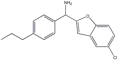 (5-chloro-1-benzofuran-2-yl)(4-propylphenyl)methanamine Structure