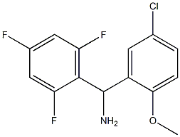 (5-chloro-2-methoxyphenyl)(2,4,6-trifluorophenyl)methanamine Structure