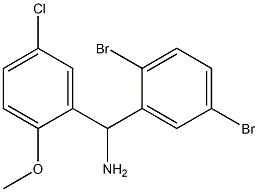 (5-chloro-2-methoxyphenyl)(2,5-dibromophenyl)methanamine Structure