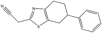 (6-phenyl-4,5,6,7-tetrahydro-1,3-benzothiazol-2-yl)acetonitrile Structure