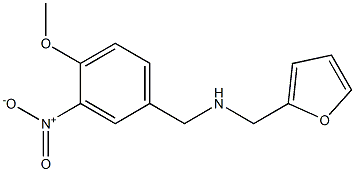 (furan-2-ylmethyl)[(4-methoxy-3-nitrophenyl)methyl]amine 구조식 이미지