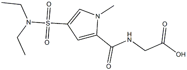 [({4-[(diethylamino)sulfonyl]-1-methyl-1H-pyrrol-2-yl}carbonyl)amino]acetic acid Structure