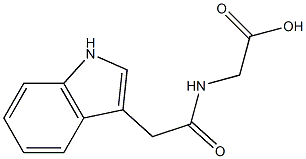 [(1H-indol-3-ylacetyl)amino]acetic acid 구조식 이미지