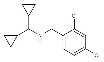 [(2,4-dichlorophenyl)methyl](dicyclopropylmethyl)amine Structure