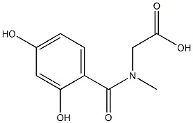 [(2,4-dihydroxybenzoyl)(methyl)amino]acetic acid Structure