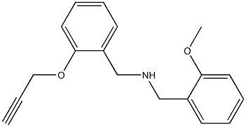 [(2-methoxyphenyl)methyl]({[2-(prop-2-yn-1-yloxy)phenyl]methyl})amine Structure