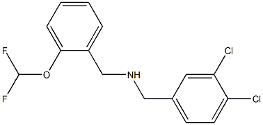 [(3,4-dichlorophenyl)methyl]({[2-(difluoromethoxy)phenyl]methyl})amine Structure