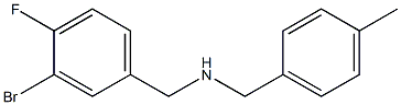 [(3-bromo-4-fluorophenyl)methyl][(4-methylphenyl)methyl]amine Structure