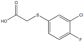 [(3-chloro-4-fluorophenyl)thio]acetic acid Structure