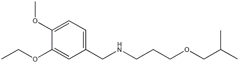 [(3-ethoxy-4-methoxyphenyl)methyl][3-(2-methylpropoxy)propyl]amine Structure