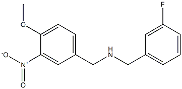 [(3-fluorophenyl)methyl][(4-methoxy-3-nitrophenyl)methyl]amine Structure