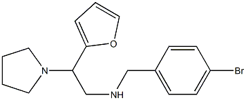 [(4-bromophenyl)methyl][2-(furan-2-yl)-2-(pyrrolidin-1-yl)ethyl]amine 구조식 이미지