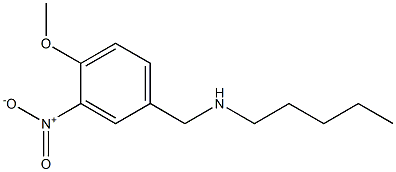 [(4-methoxy-3-nitrophenyl)methyl](pentyl)amine Structure