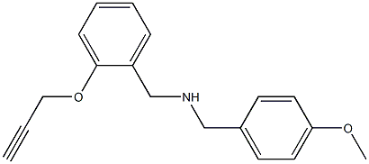 [(4-methoxyphenyl)methyl]({[2-(prop-2-yn-1-yloxy)phenyl]methyl})amine Structure