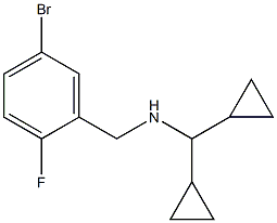 [(5-bromo-2-fluorophenyl)methyl](dicyclopropylmethyl)amine Structure