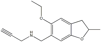 [(5-ethoxy-2-methyl-2,3-dihydro-1-benzofuran-6-yl)methyl](prop-2-yn-1-yl)amine 구조식 이미지
