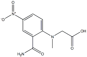 [[2-(aminocarbonyl)-4-nitrophenyl](methyl)amino]acetic acid Structure