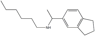 [1-(2,3-dihydro-1H-inden-5-yl)ethyl](hexyl)amine Structure