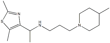 [1-(2,5-dimethyl-1,3-thiazol-4-yl)ethyl][3-(4-methylpiperidin-1-yl)propyl]amine 구조식 이미지