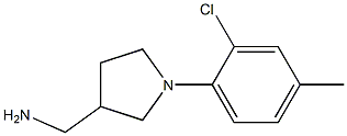 [1-(2-chloro-4-methylphenyl)pyrrolidin-3-yl]methanamine Structure
