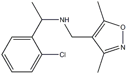 [1-(2-chlorophenyl)ethyl][(3,5-dimethyl-1,2-oxazol-4-yl)methyl]amine Structure