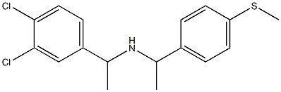 [1-(3,4-dichlorophenyl)ethyl]({1-[4-(methylsulfanyl)phenyl]ethyl})amine Structure