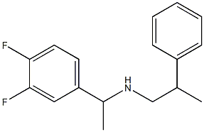 [1-(3,4-difluorophenyl)ethyl](2-phenylpropyl)amine Structure