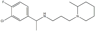 [1-(3-chloro-4-fluorophenyl)ethyl][3-(2-methylpiperidin-1-yl)propyl]amine Structure