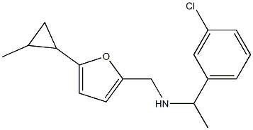 [1-(3-chlorophenyl)ethyl]({[5-(2-methylcyclopropyl)furan-2-yl]methyl})amine 구조식 이미지