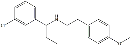[1-(3-chlorophenyl)propyl][2-(4-methoxyphenyl)ethyl]amine 구조식 이미지
