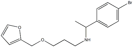 [1-(4-bromophenyl)ethyl][3-(furan-2-ylmethoxy)propyl]amine Structure