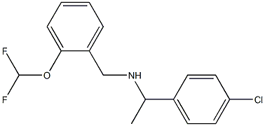[1-(4-chlorophenyl)ethyl]({[2-(difluoromethoxy)phenyl]methyl})amine Structure