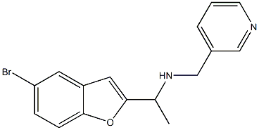 [1-(5-bromo-1-benzofuran-2-yl)ethyl](pyridin-3-ylmethyl)amine Structure