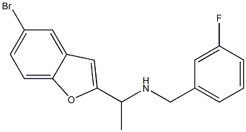 [1-(5-bromo-1-benzofuran-2-yl)ethyl][(3-fluorophenyl)methyl]amine 구조식 이미지