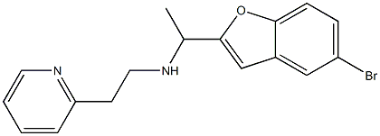 [1-(5-bromo-1-benzofuran-2-yl)ethyl][2-(pyridin-2-yl)ethyl]amine Structure