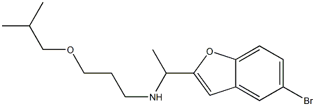 [1-(5-bromo-1-benzofuran-2-yl)ethyl][3-(2-methylpropoxy)propyl]amine Structure