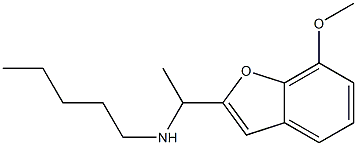 [1-(7-methoxy-1-benzofuran-2-yl)ethyl](pentyl)amine 구조식 이미지