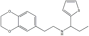 [2-(2,3-dihydro-1,4-benzodioxin-6-yl)ethyl][1-(thiophen-2-yl)propyl]amine Structure