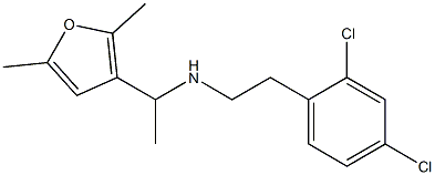 [2-(2,4-dichlorophenyl)ethyl][1-(2,5-dimethylfuran-3-yl)ethyl]amine Structure