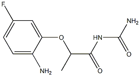 [2-(2-amino-5-fluorophenoxy)propanoyl]urea Structure