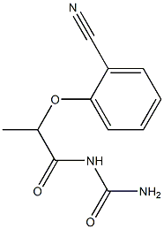 [2-(2-cyanophenoxy)propanoyl]urea Structure