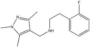 [2-(2-fluorophenyl)ethyl][(1,3,5-trimethyl-1H-pyrazol-4-yl)methyl]amine 구조식 이미지