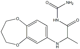 [2-(3,4-dihydro-2H-1,5-benzodioxepin-7-ylamino)propanoyl]urea 구조식 이미지